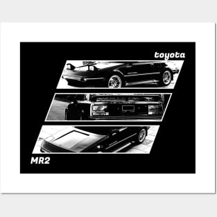 TOYOTA MR2 MK1 Black 'N White Archive 2 (Black Version) Posters and Art